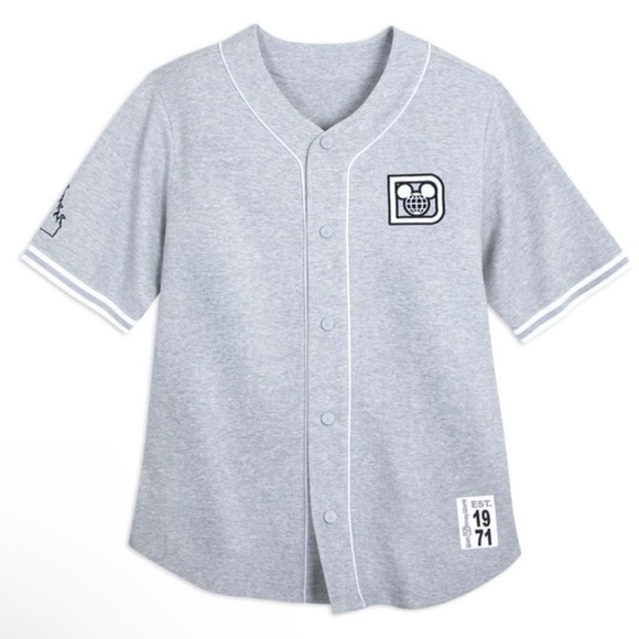 NWT Walt Disney World Gray Baseball Jersey 2X XXL NEW